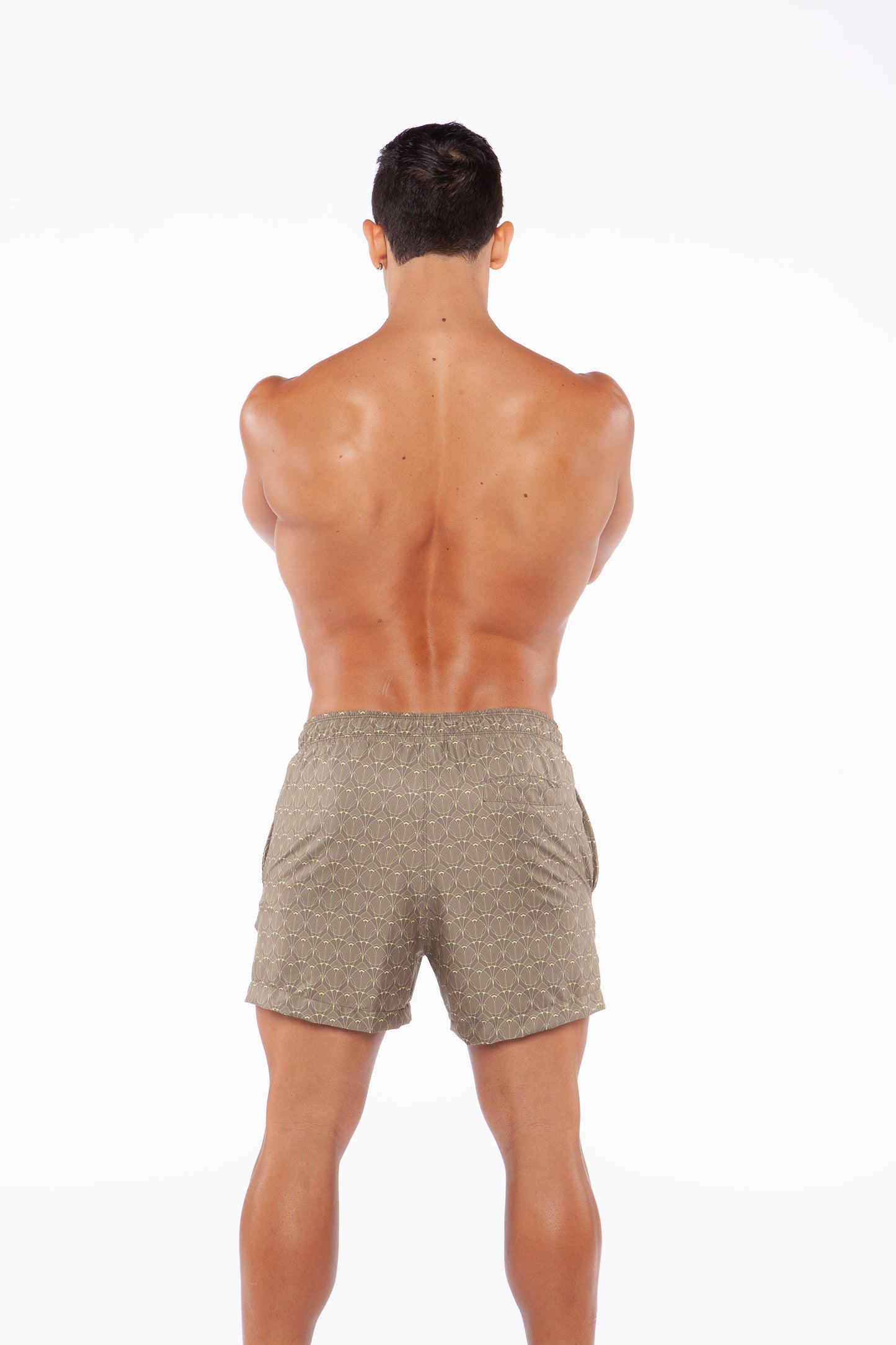 MENS TRUNKS FLIGHT GREEN MID LENGTH